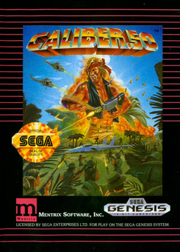 Caliber 50 box art for Sega Genesis